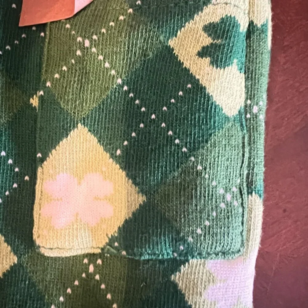 Tipsy Elves Mens Argyle Clover Socks With Bottle Pocket One Size‎ Cotton